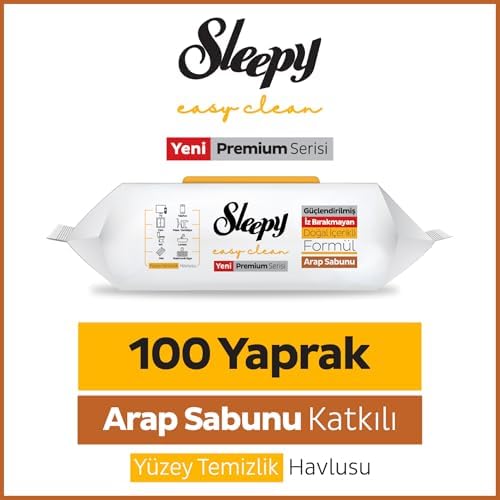 Easy Clean Premium Arap Sabunu Katkılı Yüzey Temizlik Havlusu Mendili 100 Yaprak