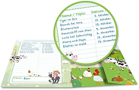 19832 Klasör A3 Anaokulu Çiftliği, Çocuk Köşesi Lastikli Dosya, Kartondan, İç Baskı ve Lastikli, Erkek ve Kız Çocukları için Sağlam Kapaklı Klasör