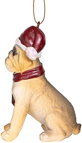 Alternative view of Design Toscano JH576304 Noel Noel Bulldog Tatil Köpek Süsleri, Tam Renkli