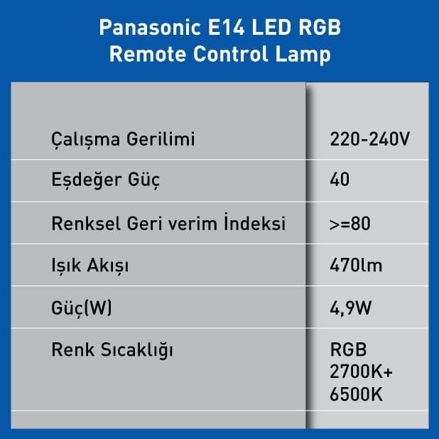 Alternative view of LED Akıllı Bluetooth Wi-Fi RGB E14 Lamba 4,9W