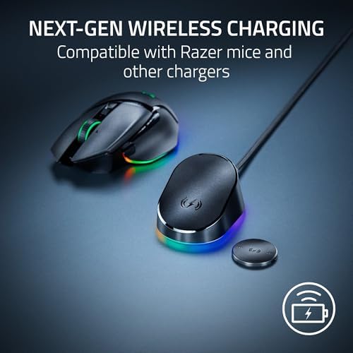 Charging Puck - Manyetik kablosuz şarj - Kablosuz şarj cihazlarıyla uyumlu - Mouse ve mouse yuvası ayrı satılır