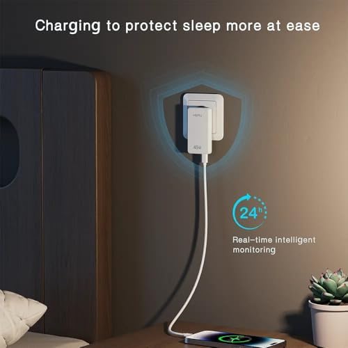 Alternative view of HP-C35 45 Watt GaN Şarj Adaptörü 100 Cm Kablo 2-Port Charger Hızlı Şarj Seti Type-C Kablo Dahildir Charge 3.0