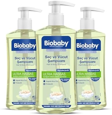Alternative view of Ultra Hassas Bebek Şampuanı – Saç ve Vücut İçin, Organik Elma Özlü-3’lü Set (500 ml x 3)