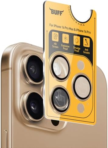 16 Pro Max / 16 Pro ile Uyumlu Titanyum 9H Lens Koruyucu (Brown)
