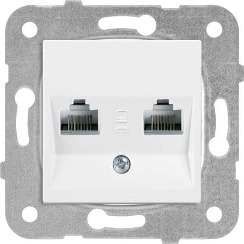 Beyaz İki̇li̇ Data Cat5e Mekani̇zma+Düğme/Kapak