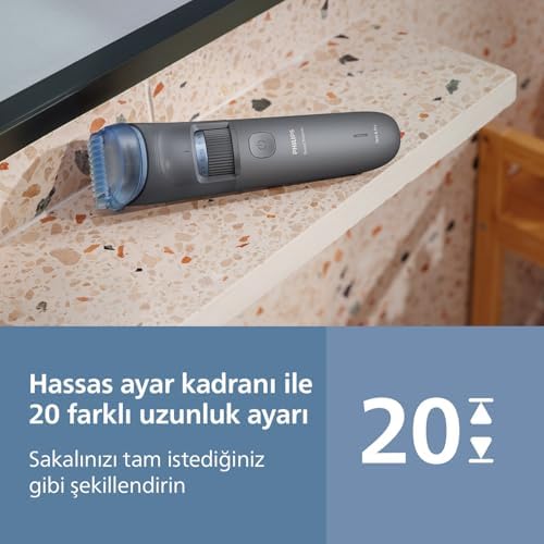 Alternative view of Beard Trimmer 3000 Serisi, Siyah, 20 Uzunluk Ayarı, Kendini Bileyen Bıçaklar, 60 Dakika Kablosuz Kullanım, USB-A Şarj, BT3617/15