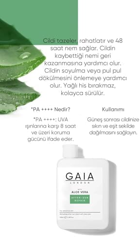 Güneş Sonrası Aloe Veralı, Kızarıklığa, Soyulmaya, Pul Pul Dökülmeye Karşı 120ml Krem Jel