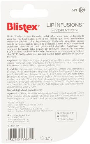 Alternative view of Blistex Lip Infusions Hydration Uzun Süreli Nemlendirici Dudak Bakım Kremi SPF 15 x2