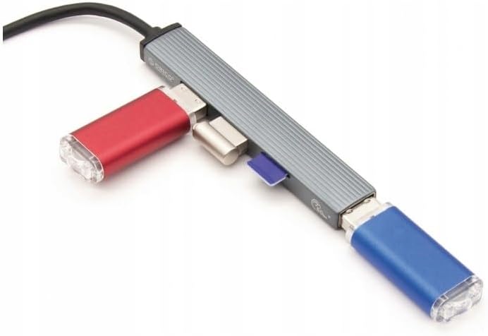 Type-C to 3 Portlu USB 3.0 Çoklayıcı TF Micro SD Kart Okuyucu Hub - Görsel 3