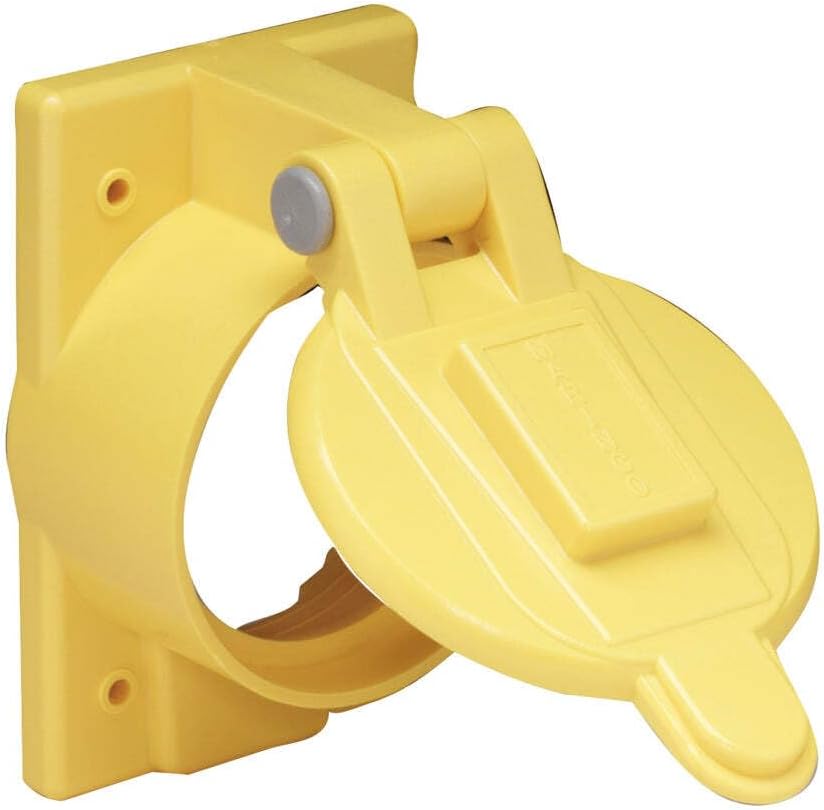 Marinco-7788CR-Marine-Lexan-Weatherproof-Electrical-Cover-with-Lift-Lid-Fits-50-Amp-Single-Receptacles-6369CR-and-6370CR - Görsel 2