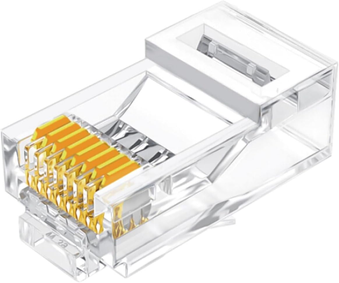 Cat5e RJ45 Jack 8P8C Ethernet Konnektörü Altın Kaplama 102 Adet