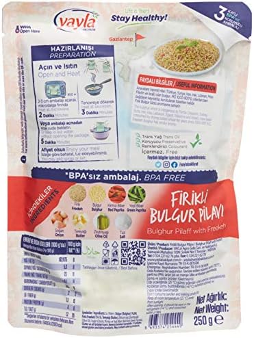 yayla Hazır Firikli Bulgur Pilavı ( 250 Gr