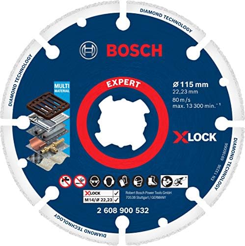 1x EXPERT Diamond Metal Wheel X-LOCK Kesme Diski 115 mm (Dökme demir, Paslanmaz çelik, Çelik, Demir içermeyen metalle, Ø 115 mm, Aksesuar Küçük Avuç Taşlama Makinesi) - Görsel 3