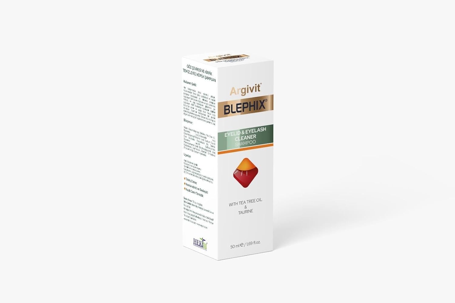 Alternative view of Argivit Blephix Göz Çevresi ve Kirpik Temizleyici Köpük Şampuan 50 ml Çay Ağacı Yağı ve Taurin ile Antibakteriyel Nemlendirici