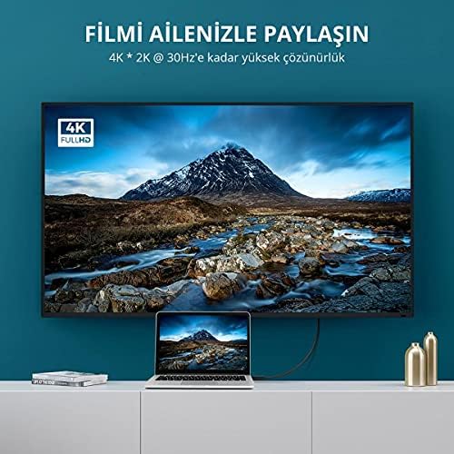 Alternative view of 4K Displayport HDMI Dönüştürücü Kablo, Siyah, 1.5 Metre