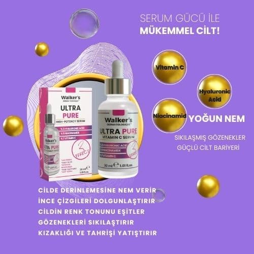 Alternative view of Walker's Vitamins Ultra Pure Cilt serumu 30 ml Leke Karşıtı