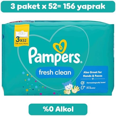 Fresh & Clean Islak Bebek Mendili (3 paket = 156 Islak Mendil)