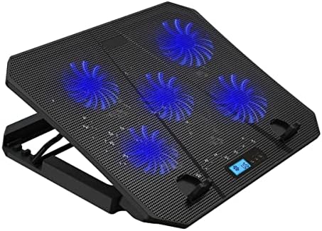 Ventus 5 Fanlı LED Aydınlatmalı Notebook Soğutucu Siyah - Görsel 3