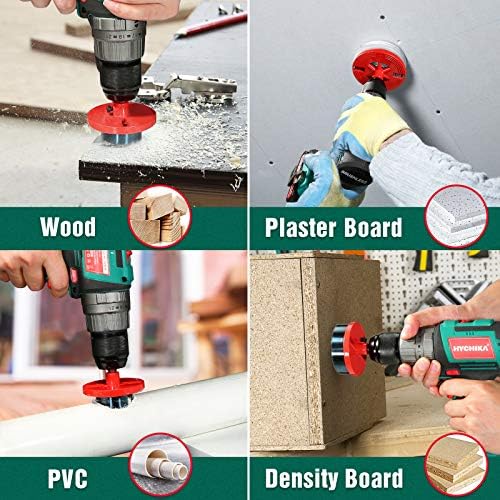 HYCHIKA BETTER TOOLS FOR BETTER LIFE Delik Testeresi Seti Kutu Matkabı 7 Testere Çelengi ve 5 Testere Çelengi, Ahşap, Alçı Panel, Sunta, Delik Delme için - Görsel 2