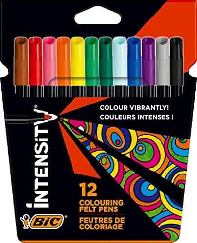 Alternative view of Intensity Keçeli Boyama Kalemi 12 Renk, Su Bazlı Mürekkep, 0.9mm Keçeli Kalem Ucu, Yetişkin Boyama için İdeal
