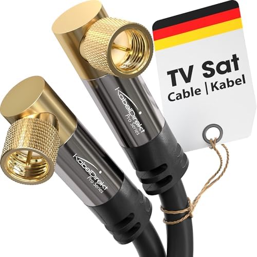 Alternative view of – Sat/Anten Kabluso, Koaksiyel Kablolar – 90° açılı – 1m – 4K TV Uydu Kablosu, F Konnektör – 0,5-30m arasında mevcut (Radyo/TV, DVB-T, DVB-C, DVB-S/DVB-S2, internet, siyah)