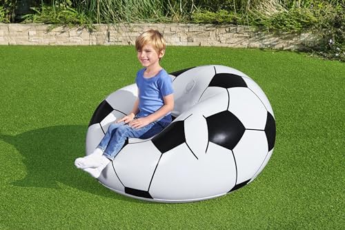 Up In & Over Beanless futbol topu koltuğu, 114 x 112 x 66 cm, futbol hava koltuğu, siyah/beyaz