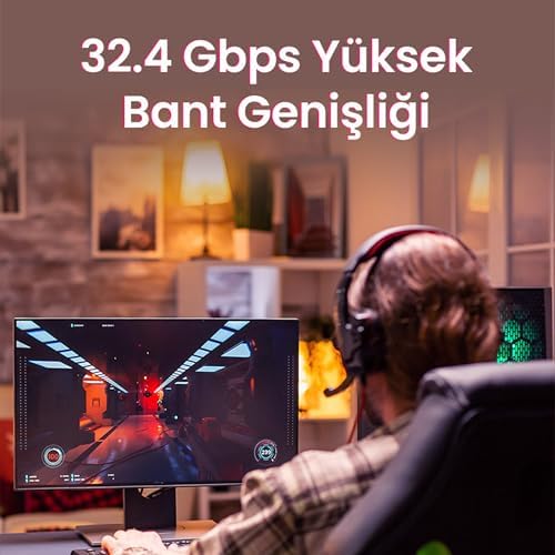 8K/60Hz 4K/165Hz 2K/240Hz DisplayPort 1.4 Kablo 1.5 Metre - Görsel 3