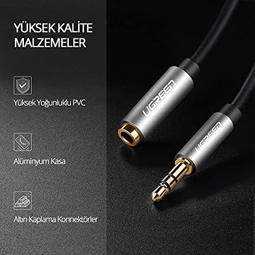 3.5 mm Ses Aux Uzatma Kablosu 1.5 Metre - Görsel 3