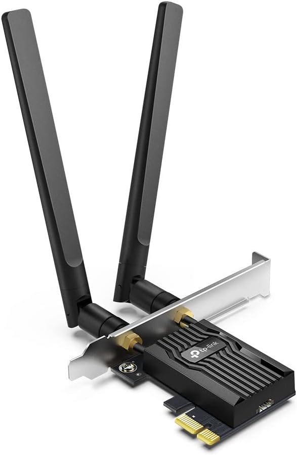 TX55E, AX3000 Wi-Fi 6 Bluetooth 5.2 PCIe Ağ Kartı, İki Anten, Özel Soğutucu, 1024-QAM, Ultra Düşük Gecikme, Intel Wi-Fi 6 Yonga Seti, Windows 10/11'i Destekler - Görsel 2