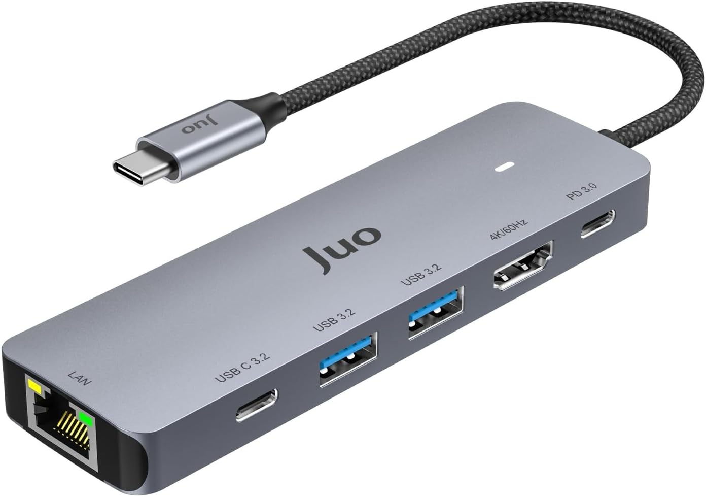 Type-C 5Gbps 100W 4K 60Hz HDMI Gigabit Ethernet Dönüştürücü USB 3.2 Çoklayıcı Hub - Görsel 3