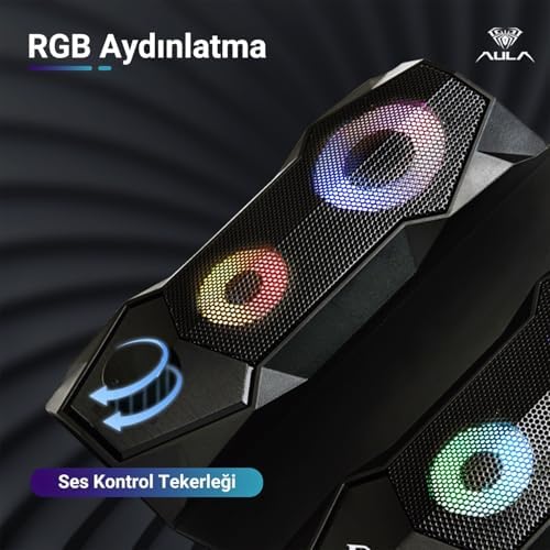 Alternative view of Aula N-301 10W Masaüstü RGB Gaming Oyuncu PC 1+1 Speaker Hoparlör