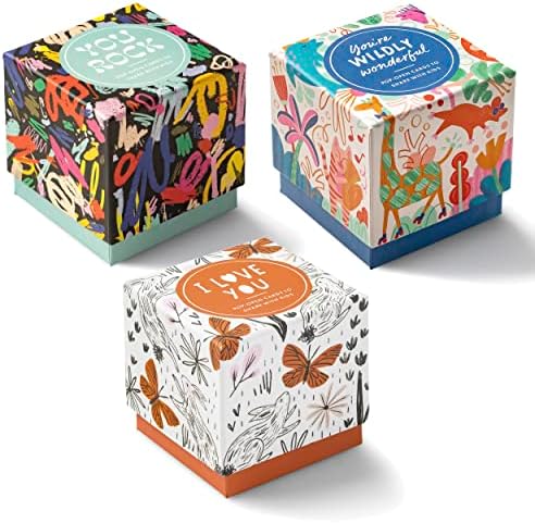 Compendium Çocuklar için ThoughtFulls - Çılgınca Harikasınız 3'lü Paket, Sen Rock, Seni Seviyorum - 90 Çocuklarla Paylaşmak İçin Açılır Kartlar, Her Birinin İçinde Farklı Bir İlham Verici Mesaj Var