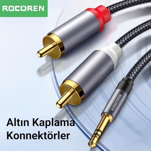 Alternative view of 3.5mm AUX to RCA Hi-Fi Ses Kablosu 5 Metre