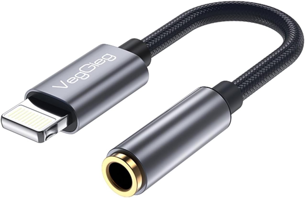 Lightning to 3.5mm Örgülü Kulaklık Dönüştürücü Adaptör - Görsel 2