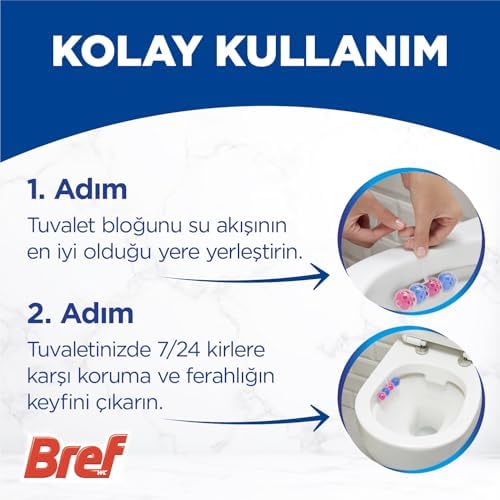 WC Power Aktiv Çiçek Kokulu 2'li Klozet Temizleme Topları 1 x 2 Adet, Çiçek 2, İkili