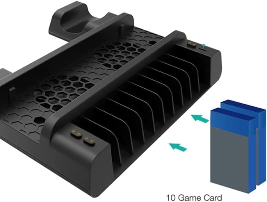 PS4 Pro ve Slim İçin Fanlı Dikey Soğutucu ve Kol Şarj Edici Organizatör Stand TP4-882 - Görsel 2