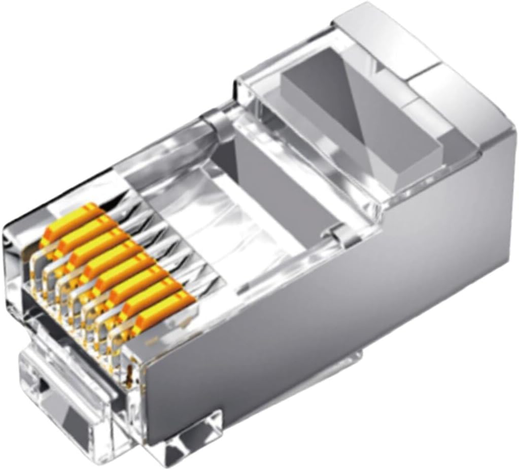 Alternative view of Cat6 Metal 8P8C Ethernet Konnektörü Altın Kaplama 102 Adet