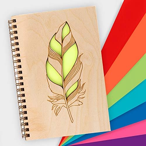 Alternative view of Tüy Kalem Tasarımlı Ahşap Kapaklı Defter 48 yaprak