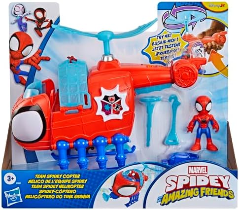 Spidey and His Amazing Spidey Copter, 7,6 cm Oyuncak Araçlı Aksiyon Figürü