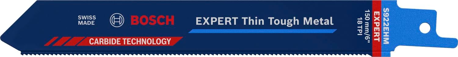Professional 1x EXPERT 'Thin Tough Metal' S 922 EHM Panter Testere Bıçakları (Paslanmaz Çelik Borular, Paslanmaz Çelik Borular, Uzunluk 150 mm, Aksesuar Panter Testere) - Görsel 3