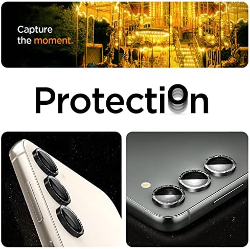 Galaxy S23 Plus / S23 ile Uyumlu Kamera Lens Camı Koruyucu Kolay Kurulum GLAS.tR EZ Fit Optik Pro Glitter - AGL06109 - Görsel 2