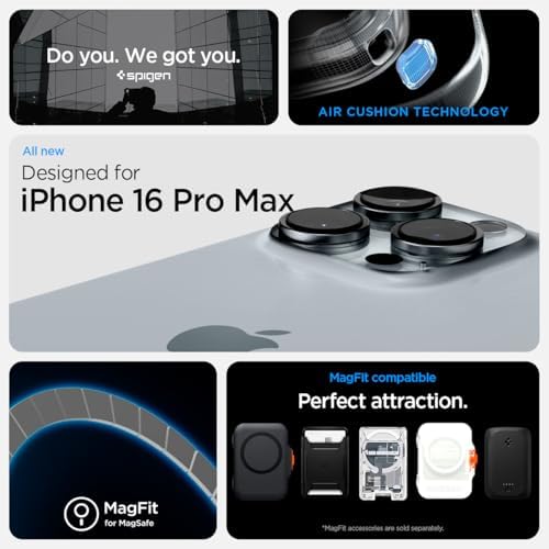 16 Pro Max ile Uyumlu ince MagSafe Kılıf Ultra Hybrid Sararmaya Dayanıklı DuraClear™ Hava Kanalı Teknolojisi™ Askeri Sınıf Koruma MagFit Zero One Tasarım Kapak - ACS08005 - Görsel 3