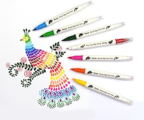 Alternative view of Brush Sing Pen Twin Çift Taraflı Fırça Uçlu Kalem KIRMIZI