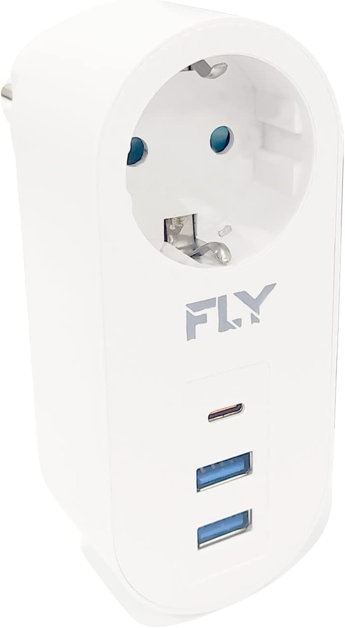 Alternative view of Fly FLY 3400 Termal Akım Korumalı, Çocuk Korumalı, 2 x USB Type-C, 1 X USB Type-C, Tekli Priz, Beyaz