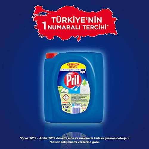 Elma Kokulu Elde Yıkama Sıvı Bulaşık Deterjanı 1 x 4 kg, Elma 4kg