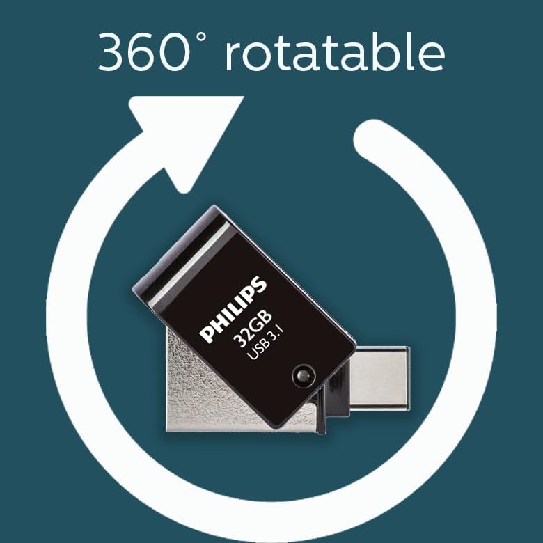 2'si 1 arada OTG Edition Ultra Speed USB-C/USB 3.1 çift USB flash sürücü USB bellek 32 GB PC, dizüstü bilgisayar, bilgisayar, akıllı telefon, tablet, ultra küçük, 180 MB/s'ye kadar