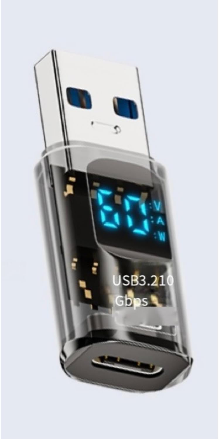Revolution USB 3.2 to Type C Dönüştürücü 60W Hızlı Şarj 10Gbps Veri Transferi Dijital Ekran OTGGF - Görsel 3