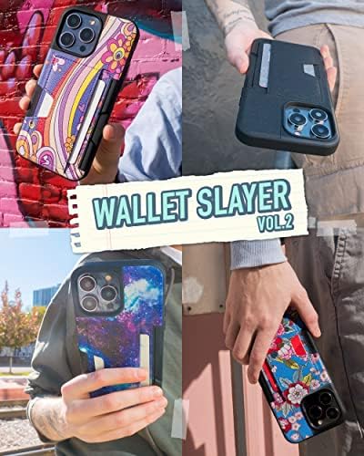 Smartish 14 Pro Max Cüzdan Kılıfı - Cüzdan Slayer Vol. 2 [İnce + Koruyucu] Dayanaklı Kredi Kartı Tutucu - Siyah Kravat