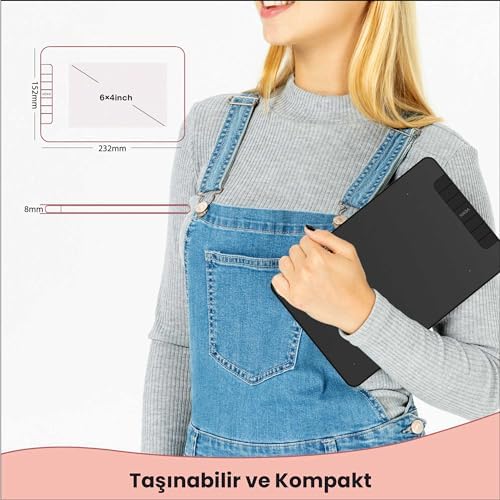 Veikk VK640 6x4" 6 Kısayol Tuşlu Grafik Tablet+Kalem - Görsel 3