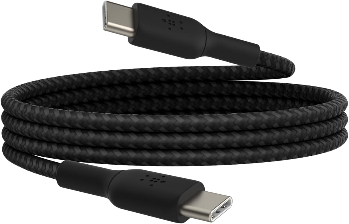 Alternative view of Boost Charge Örgülü USB-C, Hızlı Şarj Cihazı, USB-C Şarj Kablosu, 16, 15, Galaxy S24, S23,, iPad, MacBook, ve Daha Fazlası için Hızlı Şarj, 1 Metre, Siyah